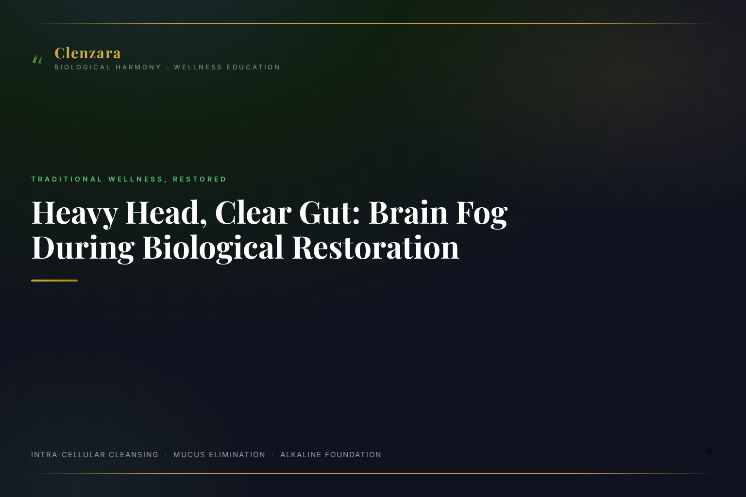 Brain Fog Gut Health Connection — Clenzara Traditional Wellness Guide