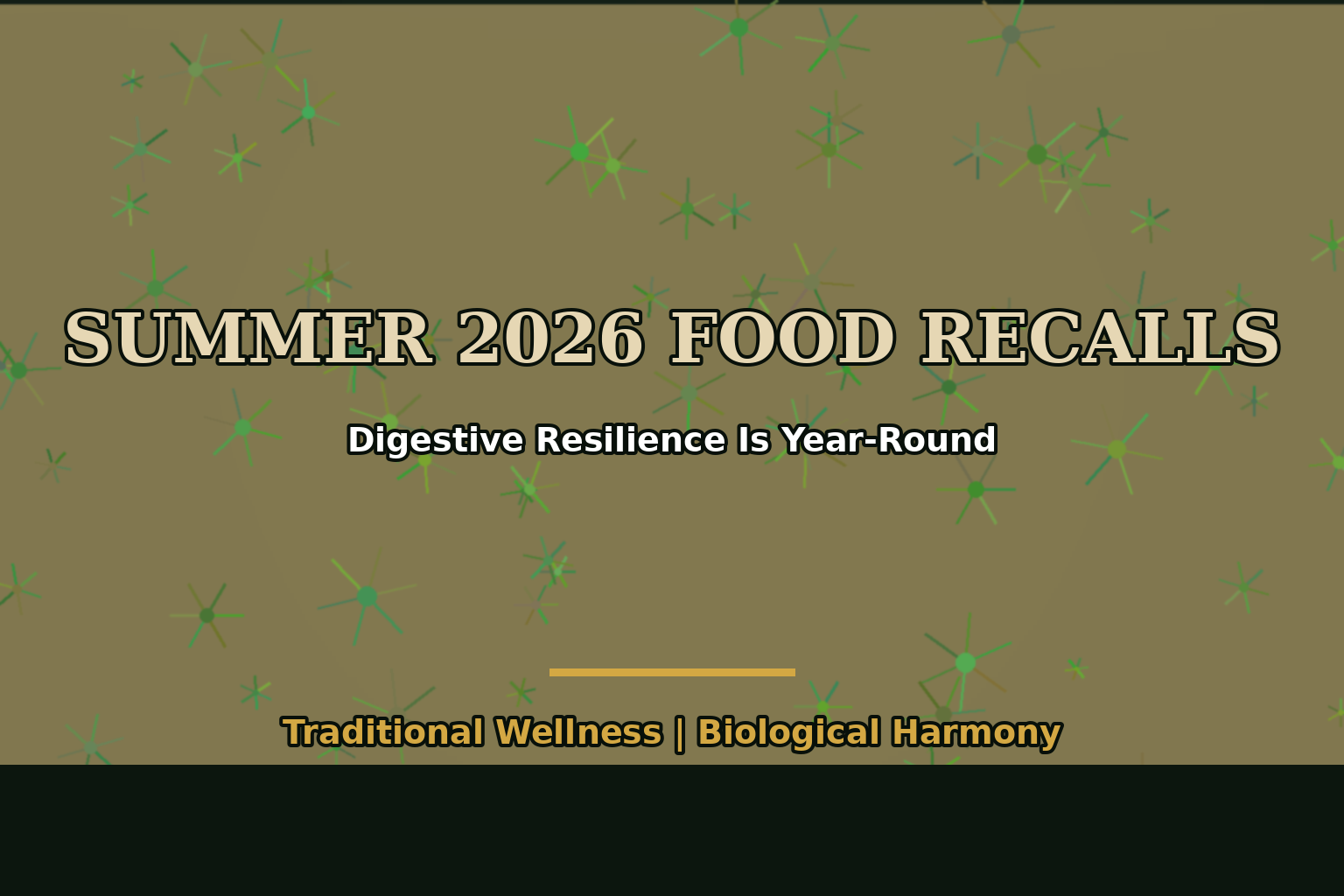 Summer 2026 food recalls and digestive resilience — Clenzara Traditional Wellness Guide